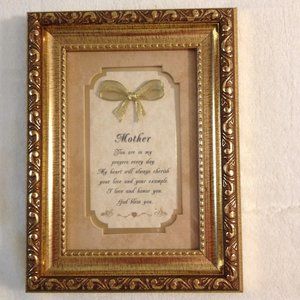 Beautifully framed Mother sentiment